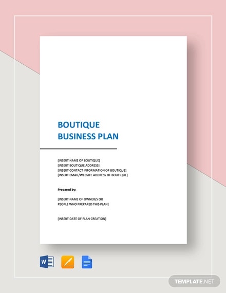 Detail Online Clothing Store Business Plan Template Nomer 6