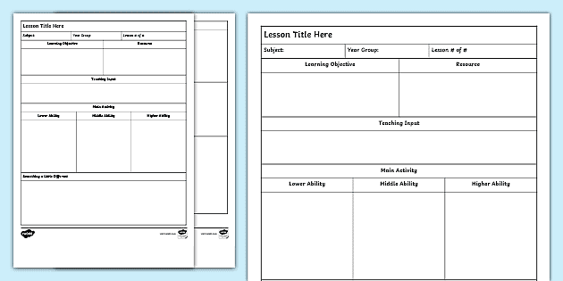 Detail Online Lesson Plan Template Nomer 12
