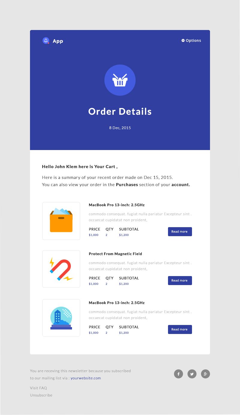 Detail Order Email Template Html Nomer 22