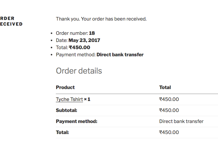 Detail Order Received Template Woocommerce Nomer 3
