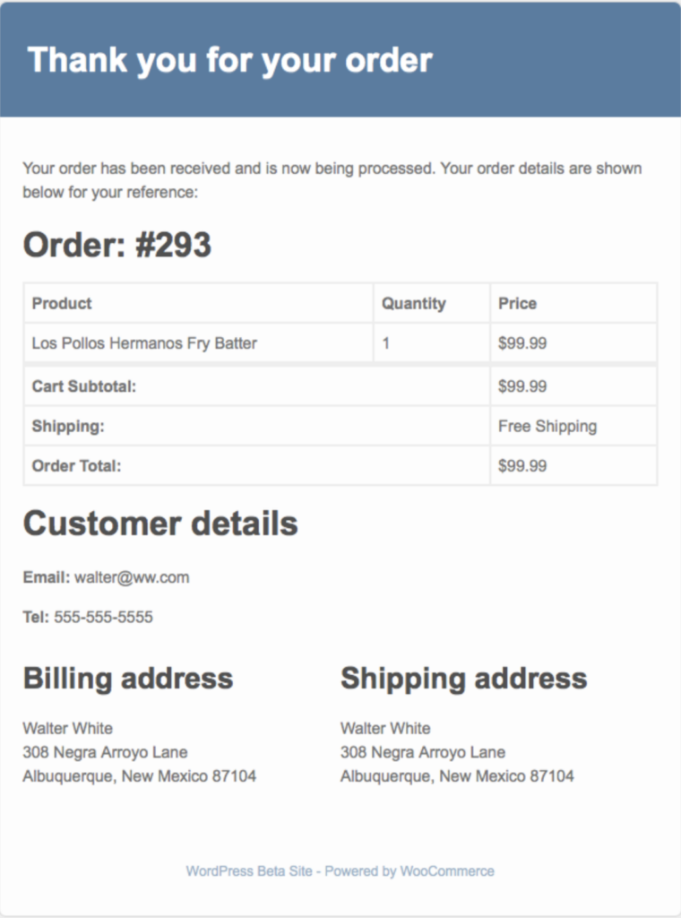 Detail Order Received Template Woocommerce Nomer 22