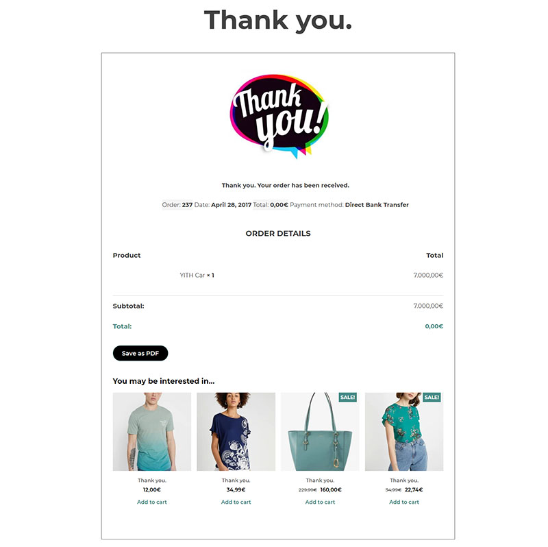 Detail Order Received Template Woocommerce Nomer 44