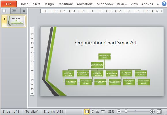 Detail Organizational Chart Template Powerpoint Nomer 25