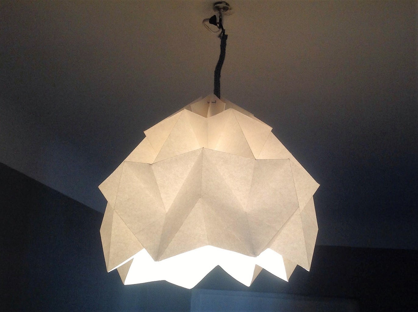 Detail Origami Lampshade Template Nomer 45