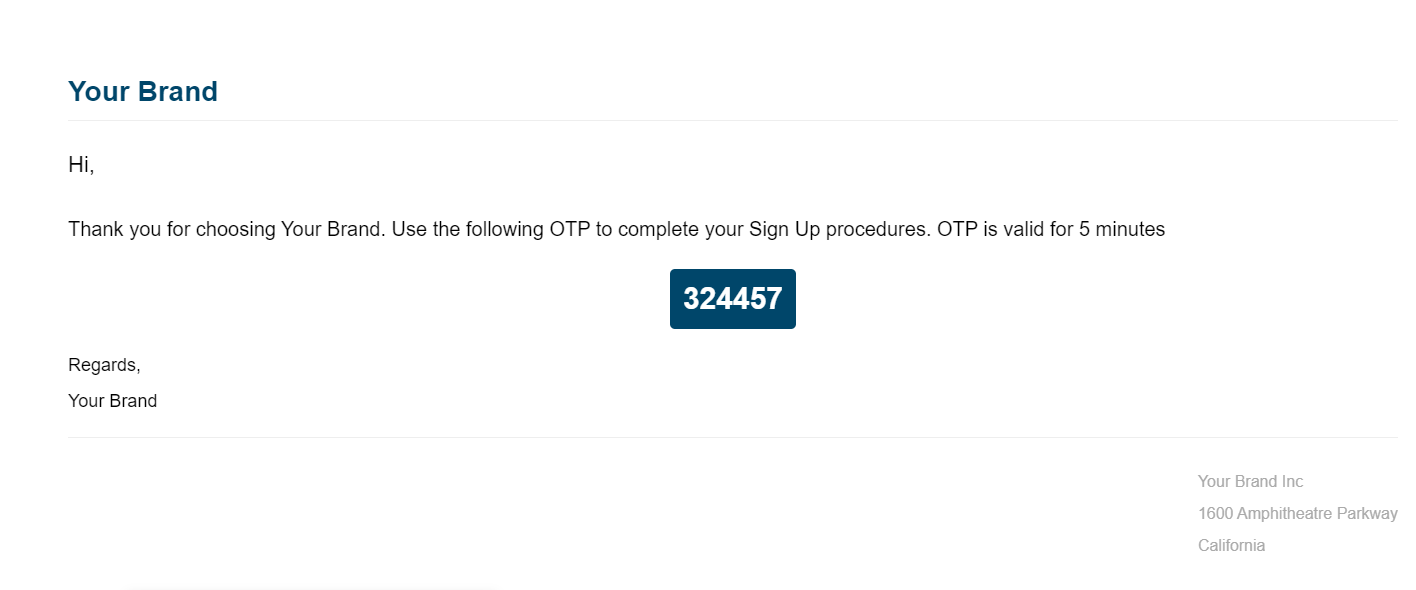 Detail Otp Email Template Nomer 6