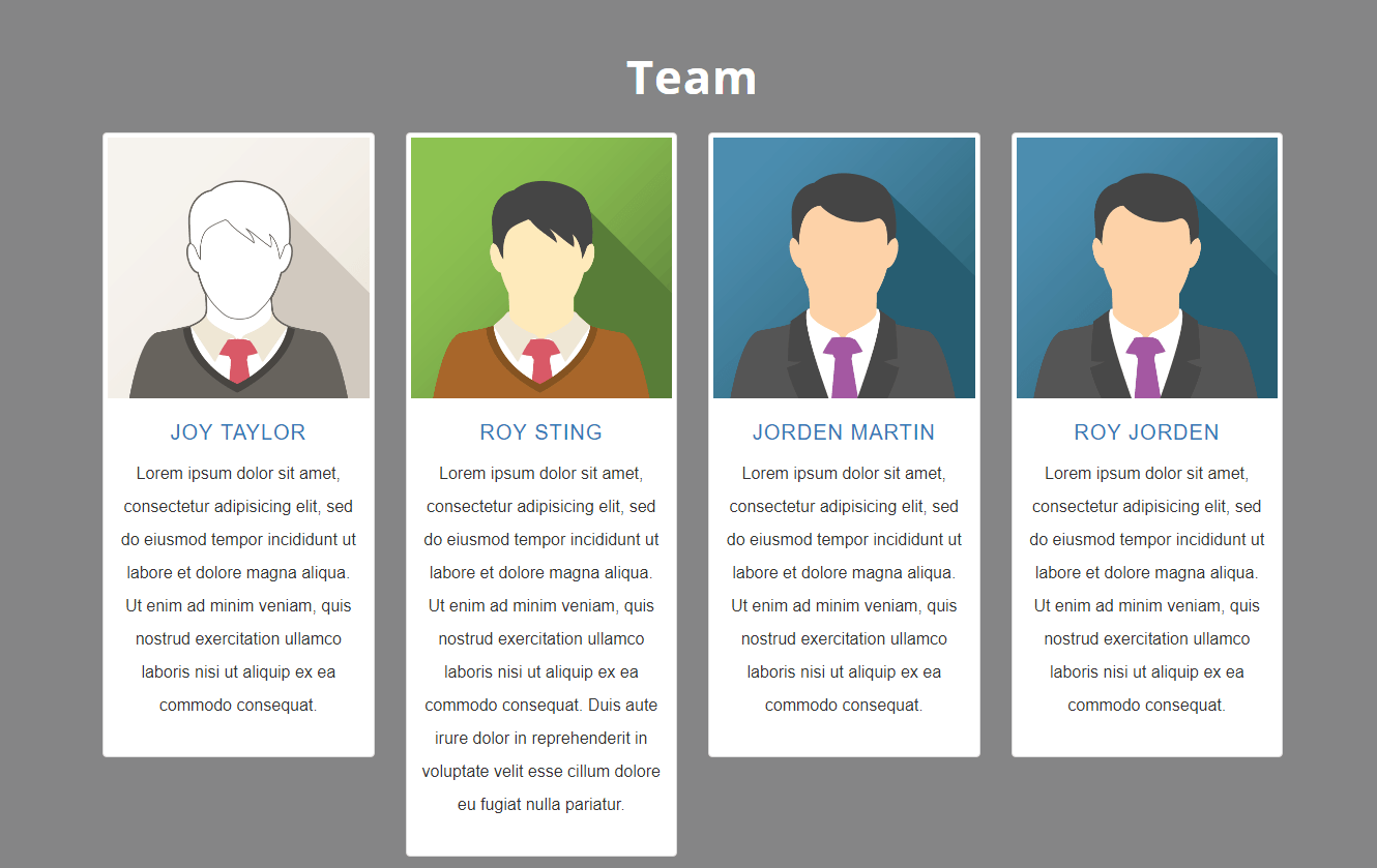 Detail Our Team Html Template Nomer 23