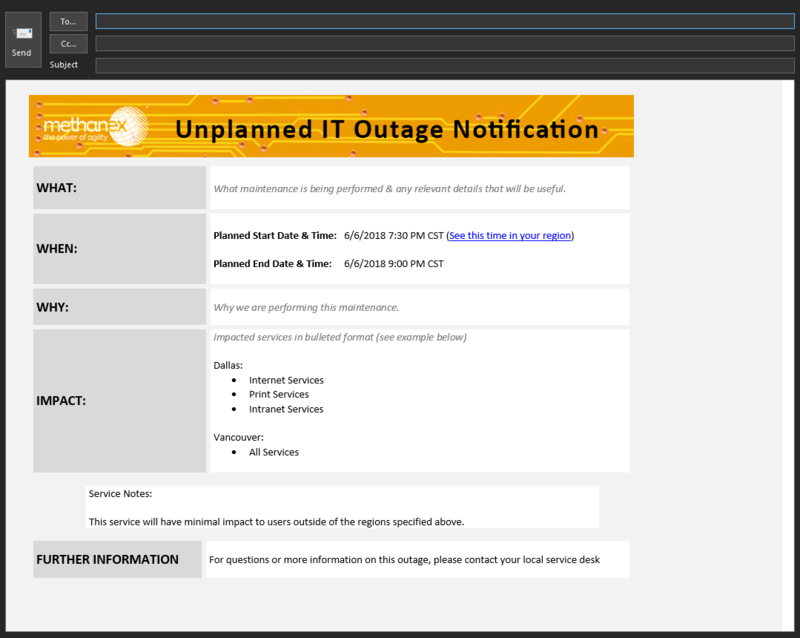 Detail Outage Communication Template Nomer 5