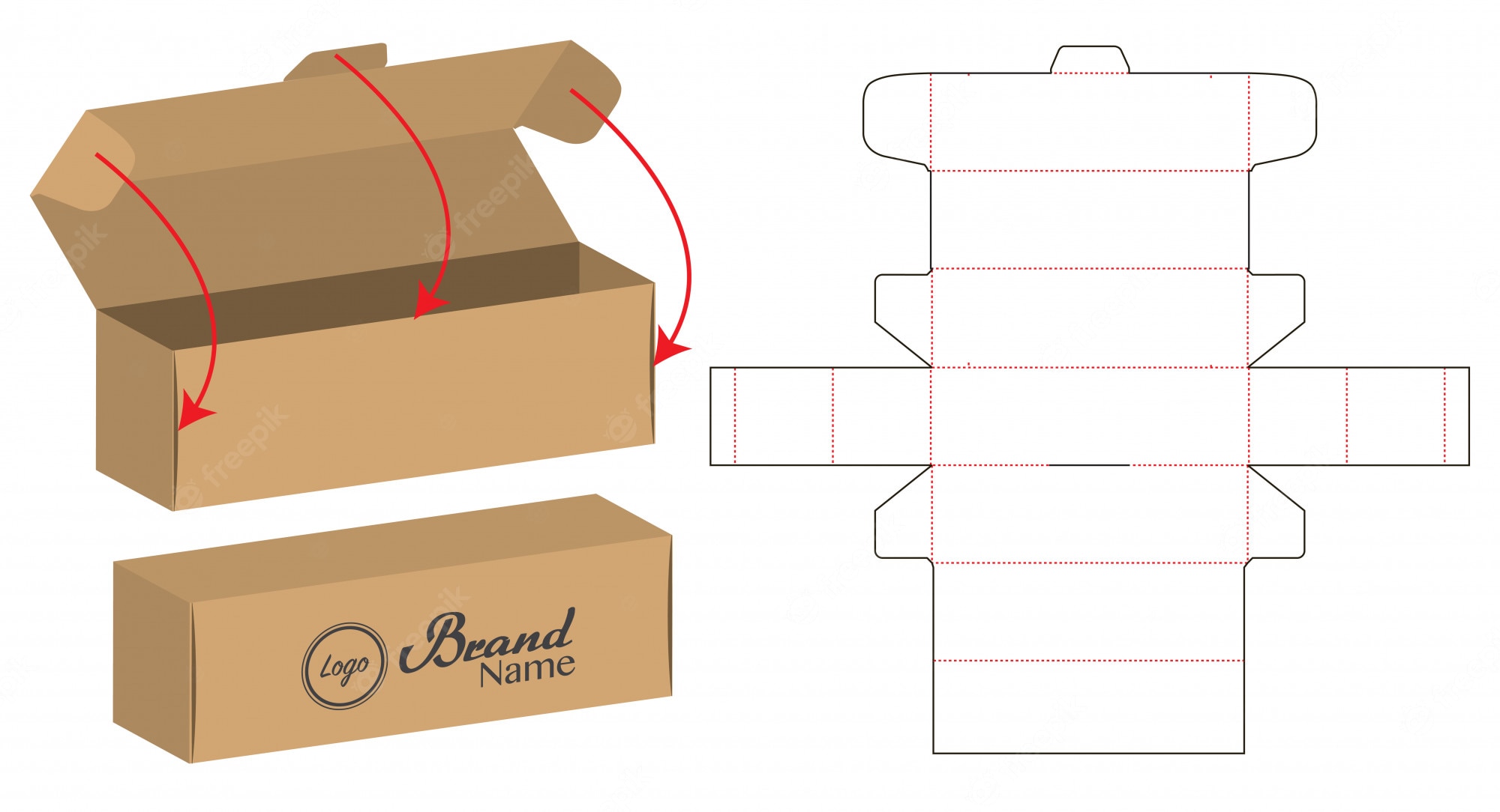 Detail Packaging Box Template Free Nomer 49