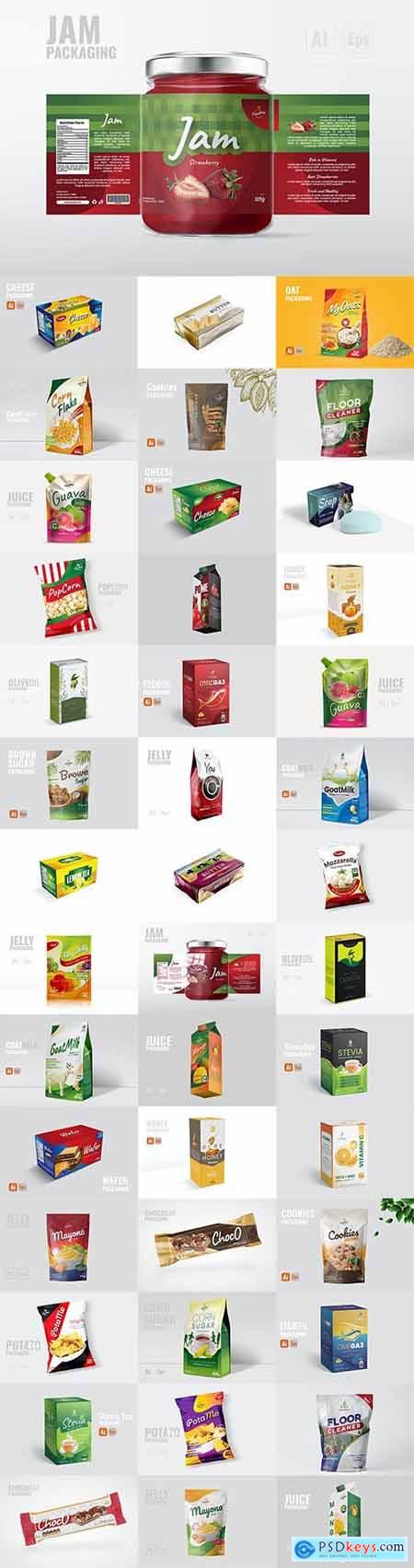 Detail Packaging Template Vector Free Download Nomer 36