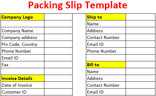 Detail Packing List Template Nomer 27