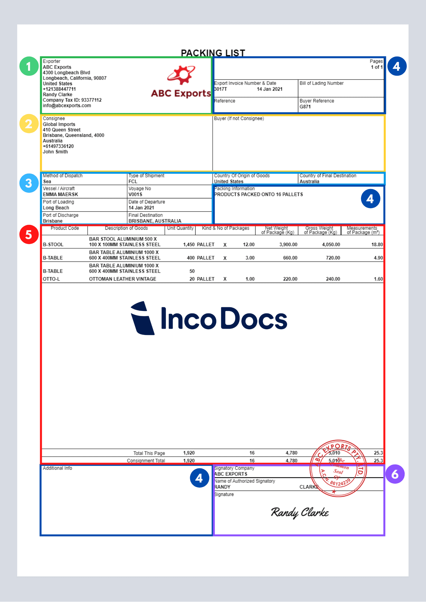 Detail Packing List Template Nomer 32