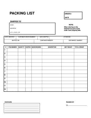 Detail Packing List Template Nomer 41