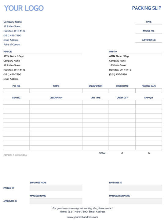 Detail Packing List Template Nomer 53