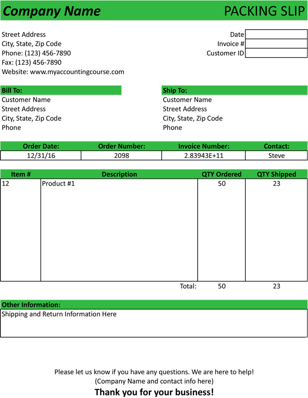 Detail Packing List Template Word Nomer 23