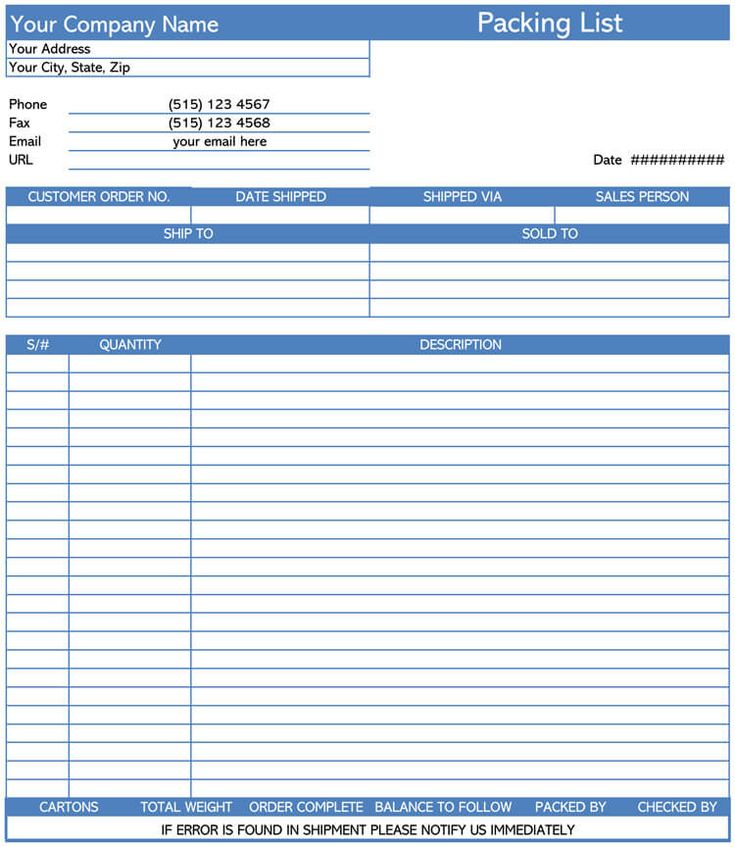 Detail Packing List Template Word Nomer 33