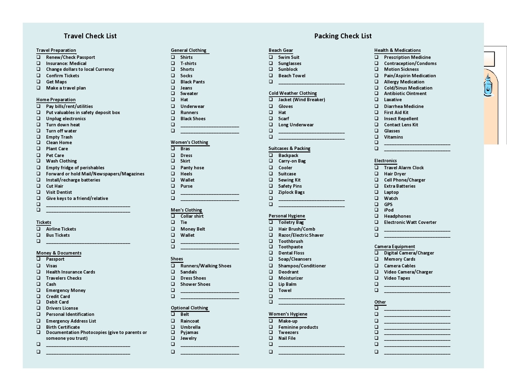 Detail Packing List Template Word Nomer 44