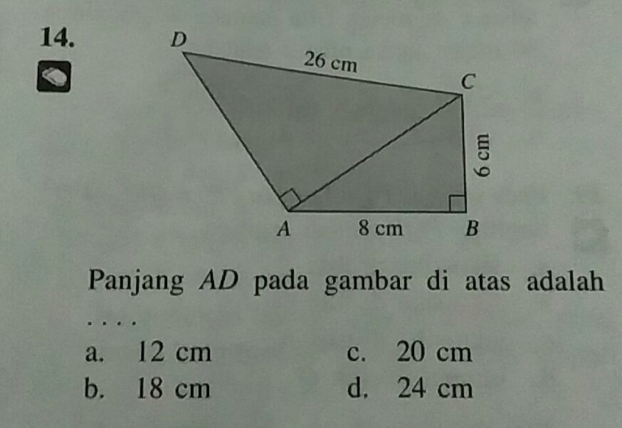 Detail Pada Gambar Disamping Panjang Ad Adalah Nomer 20