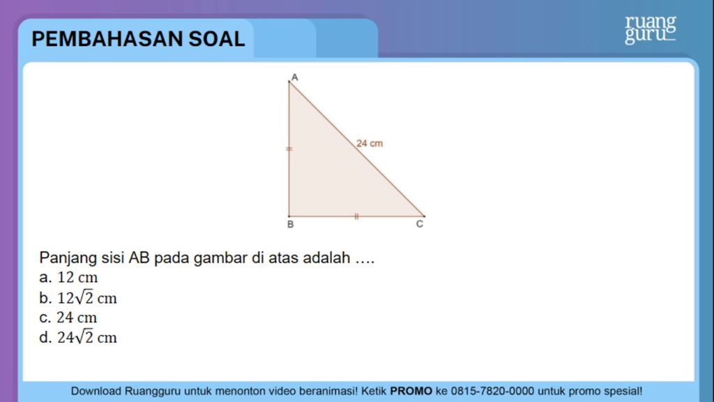 Detail Panjang Sisi Ab Pada Gambar Disamping Adalah Nomer 17