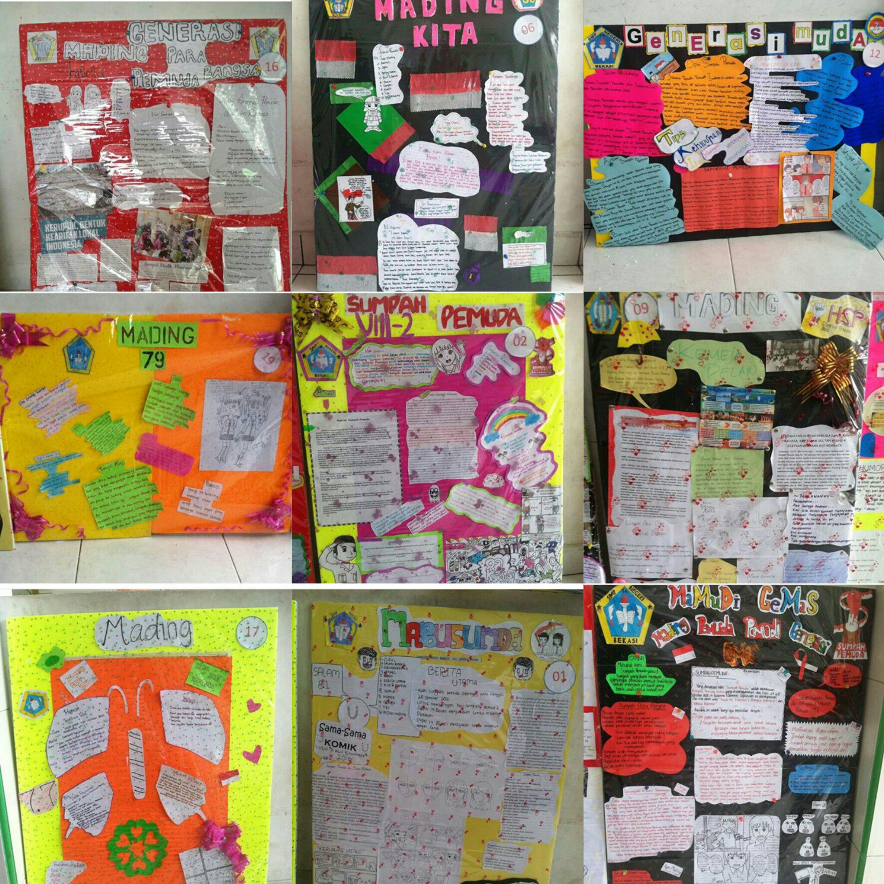 Detail Papan Mading Kelas Nomer 27