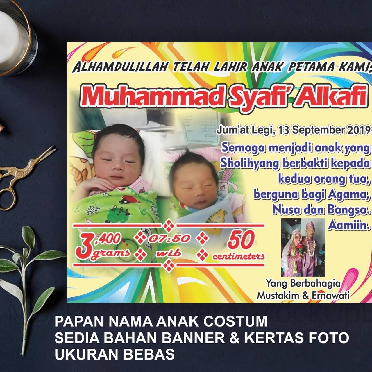 Detail Papan Nama Anak Baru Lahir Nomer 35