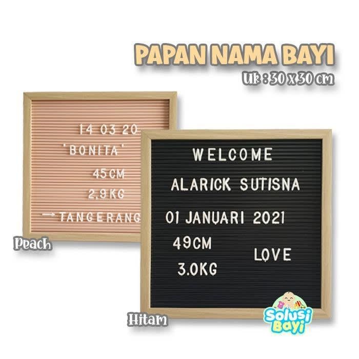 Detail Papan Nama Bayi Modern Nomer 12