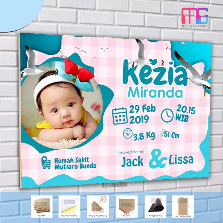 Detail Papan Nama Bayi Modern Nomer 17