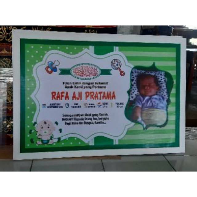 Papan Nama Bayi Pigura - KibrisPDR