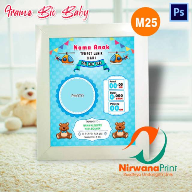 Detail Papan Nama Bayi Pigura Nomer 16