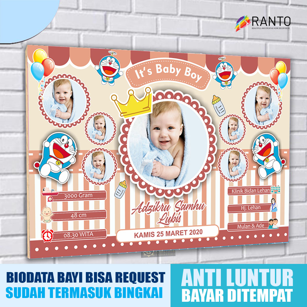 Detail Papan Nama Bayi Pigura Nomer 18