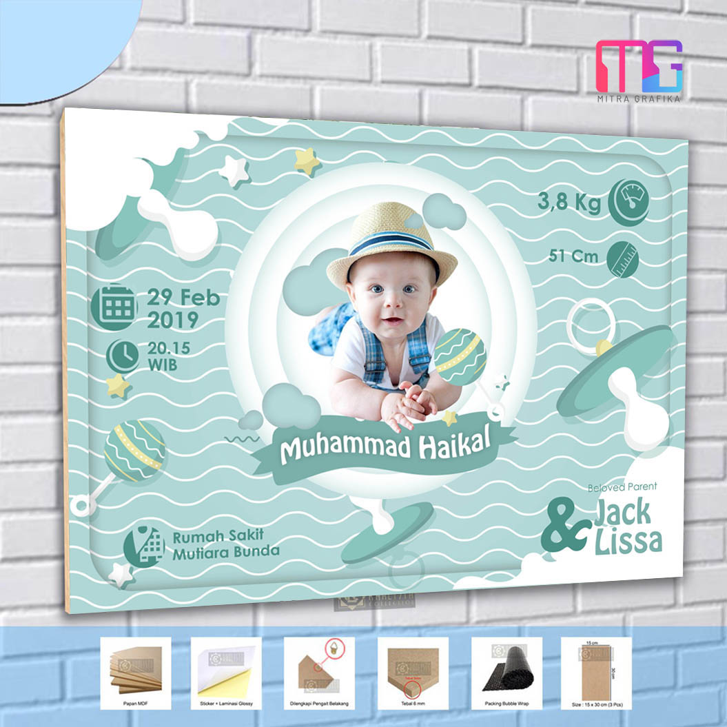 Detail Papan Nama Bayi Pigura Nomer 22