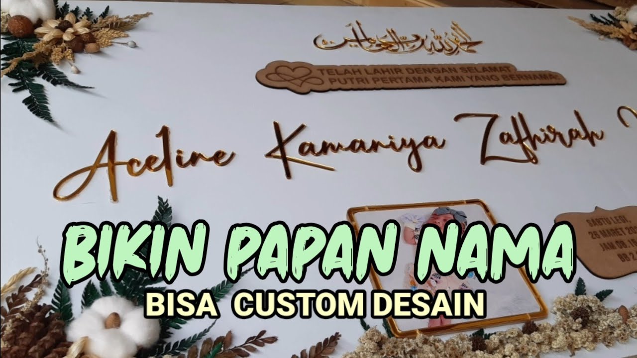 Detail Papan Nama Bayi Pigura Nomer 46