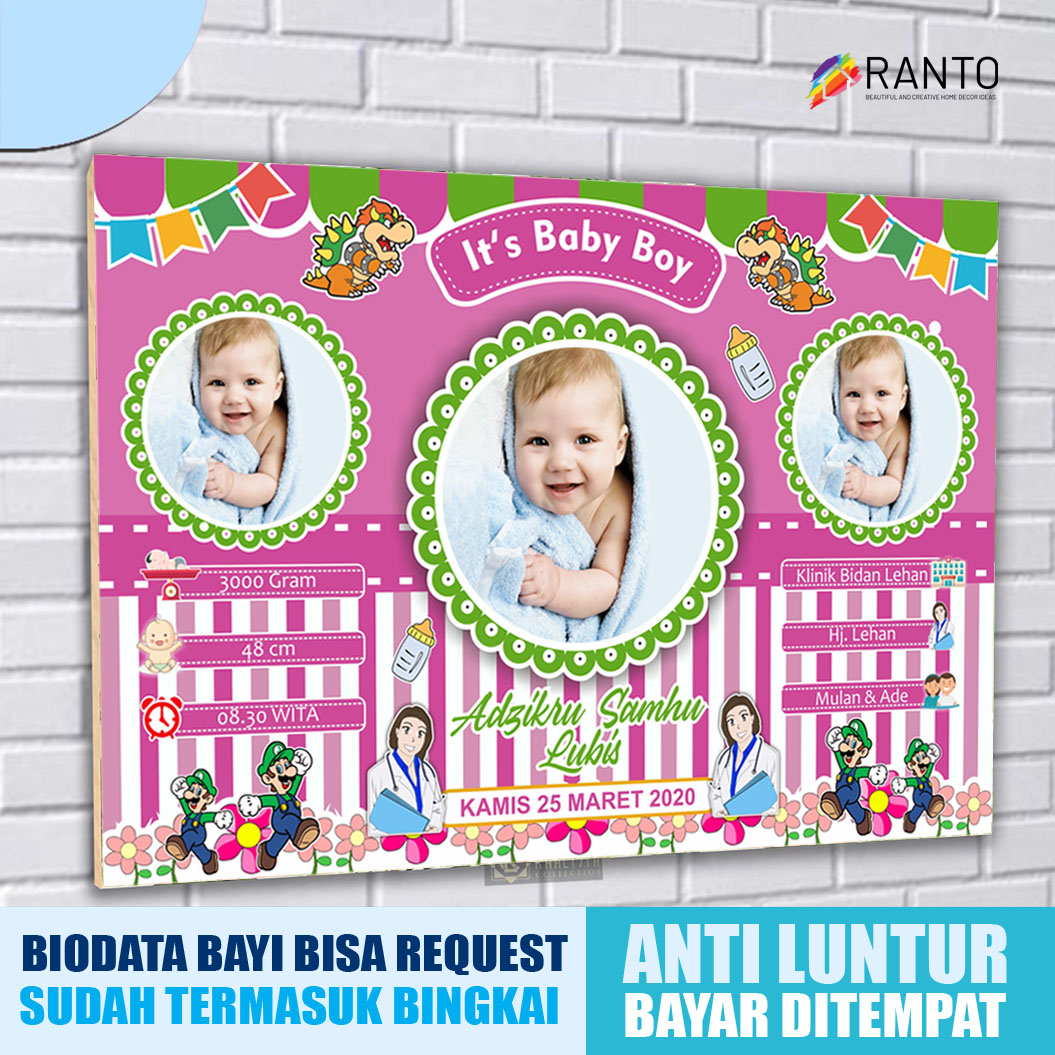 Detail Papan Nama Bayi Pigura Nomer 48