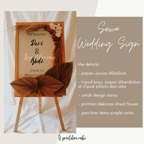 Detail Papan Nama Wedding Nomer 24