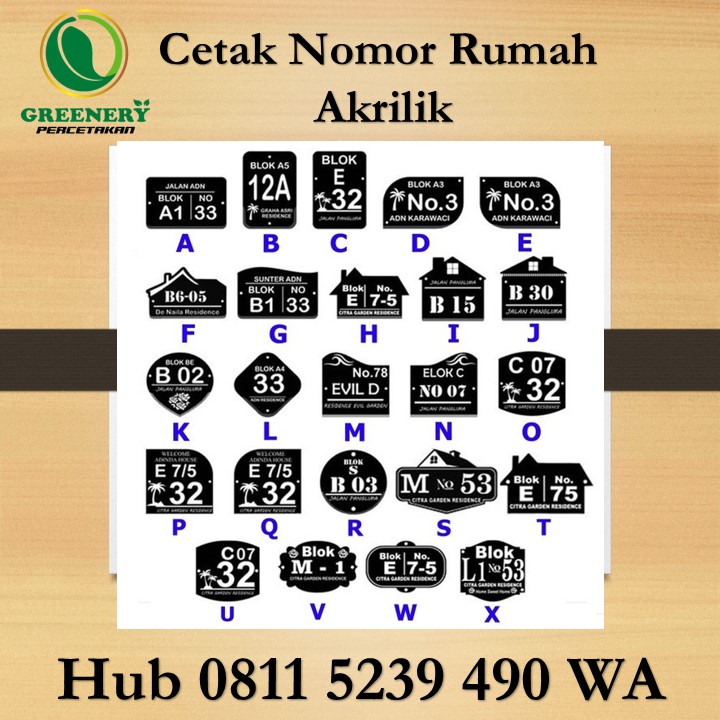 Detail Papan Nomor Rumah Nomer 15