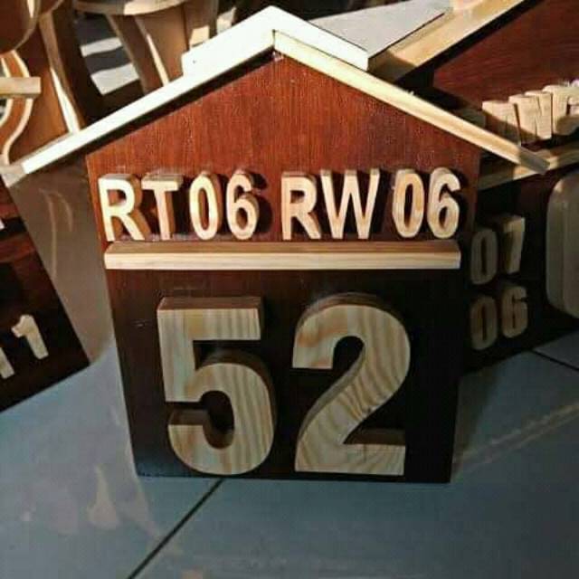 Detail Papan Nomor Rumah Dari Kayu Nomer 15