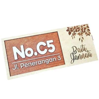 Detail Papan Nomor Rumah Dari Kayu Nomer 42