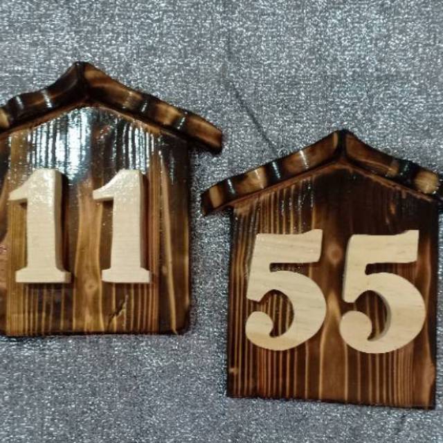 Detail Papan Nomor Rumah Dari Kayu Nomer 8