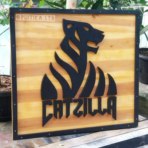 Detail Papan Reklame Kayu Nomer 6