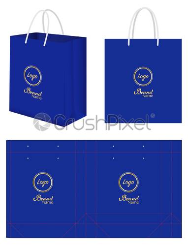 Detail Paper Bag Vector Template Free Nomer 26