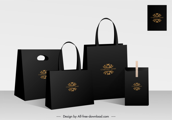Detail Paper Bag Vector Template Free Nomer 48