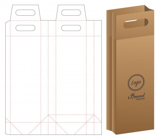 Detail Paper Bag Vector Template Free Nomer 50