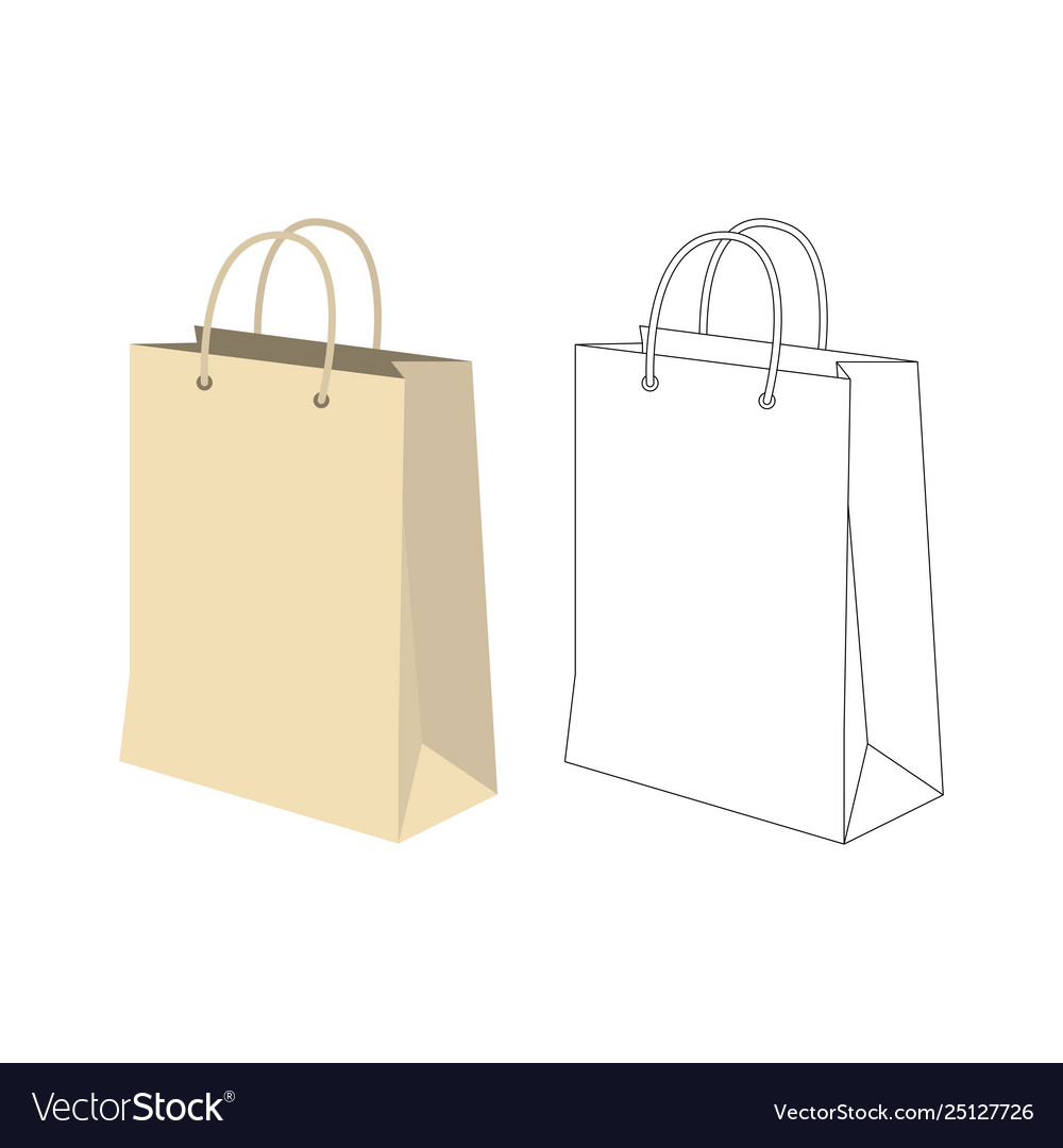 Detail Paper Bag Vector Template Free Nomer 8