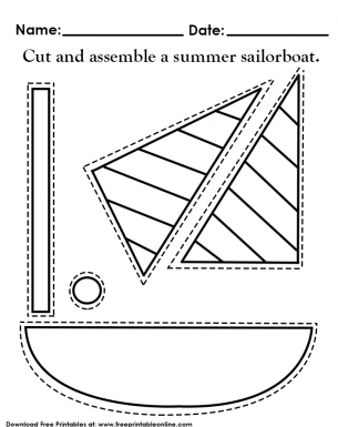 Detail Paper Boat Template Printable Nomer 26