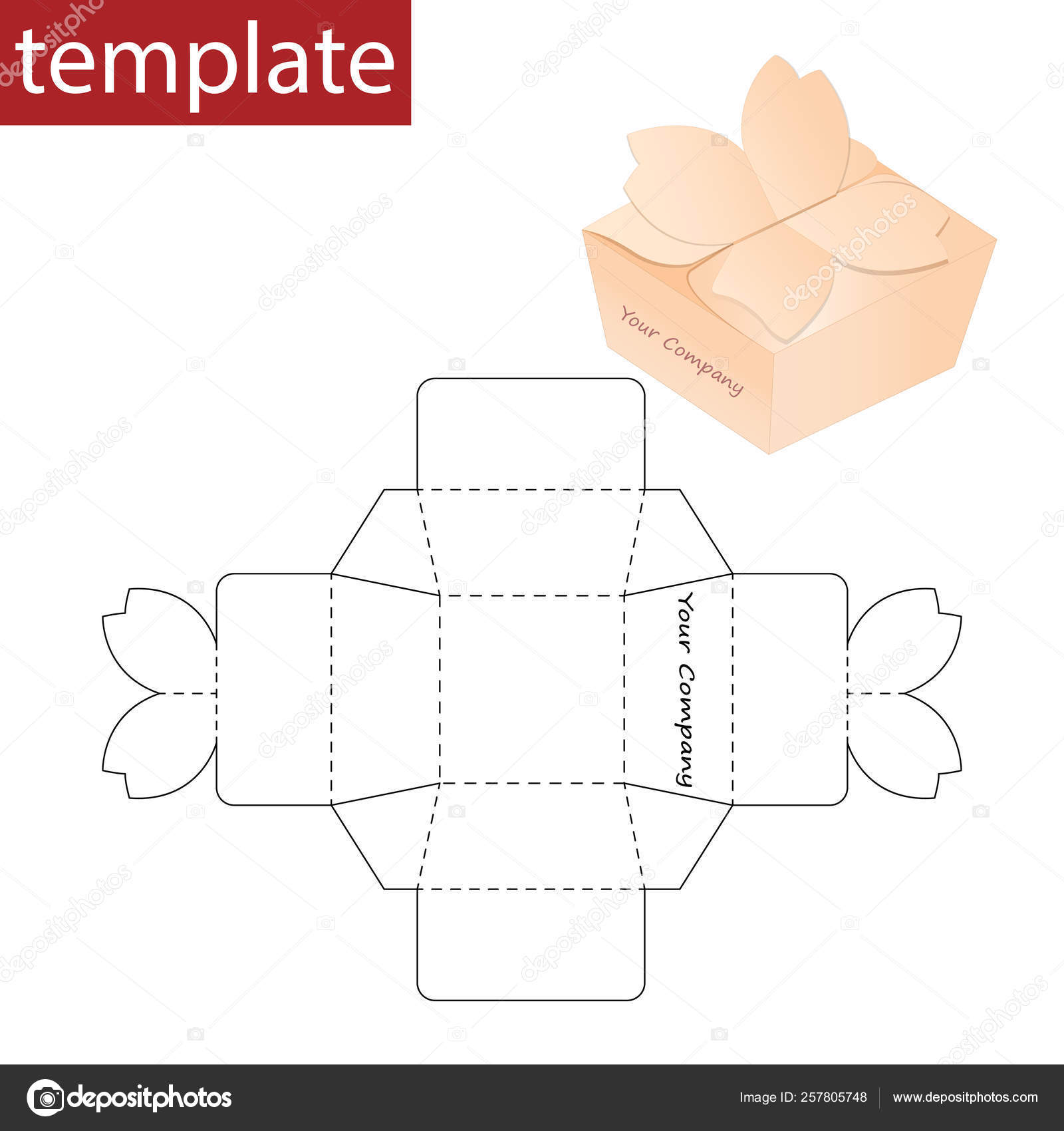 Detail Paper Box Template Nomer 17
