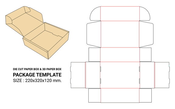 Detail Paper Box Template Nomer 9