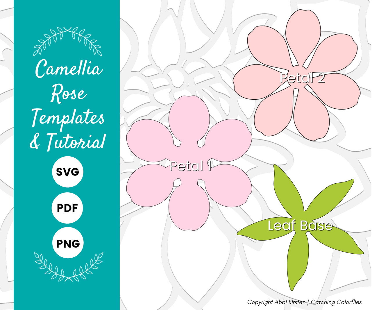 Detail Paper Camellia Flower Template Nomer 2