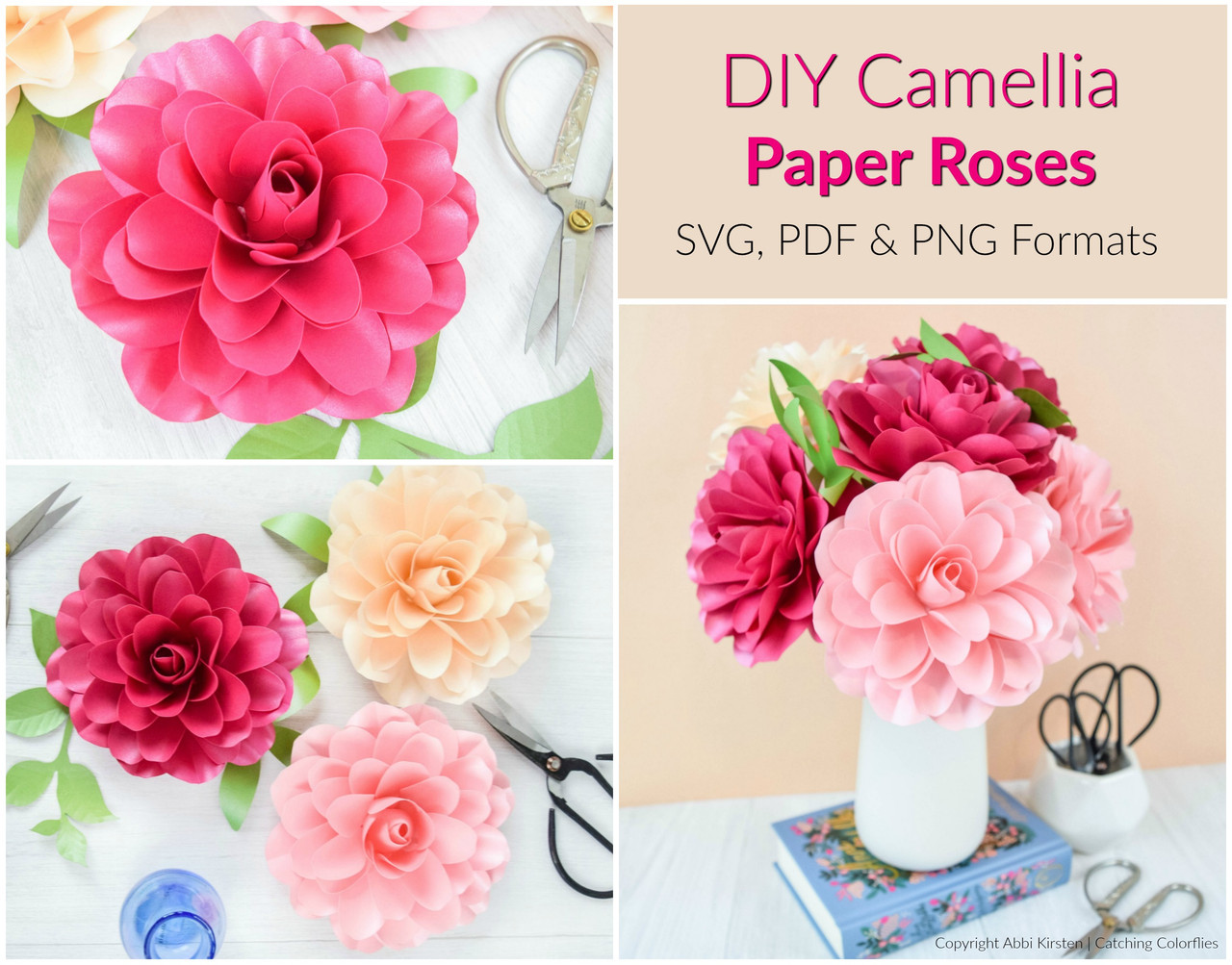 Detail Paper Camellia Flower Template Nomer 11
