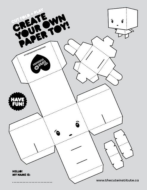 Detail Paper Toy Template Nomer 2