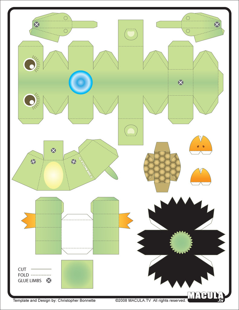 Detail Paper Toy Template Nomer 8