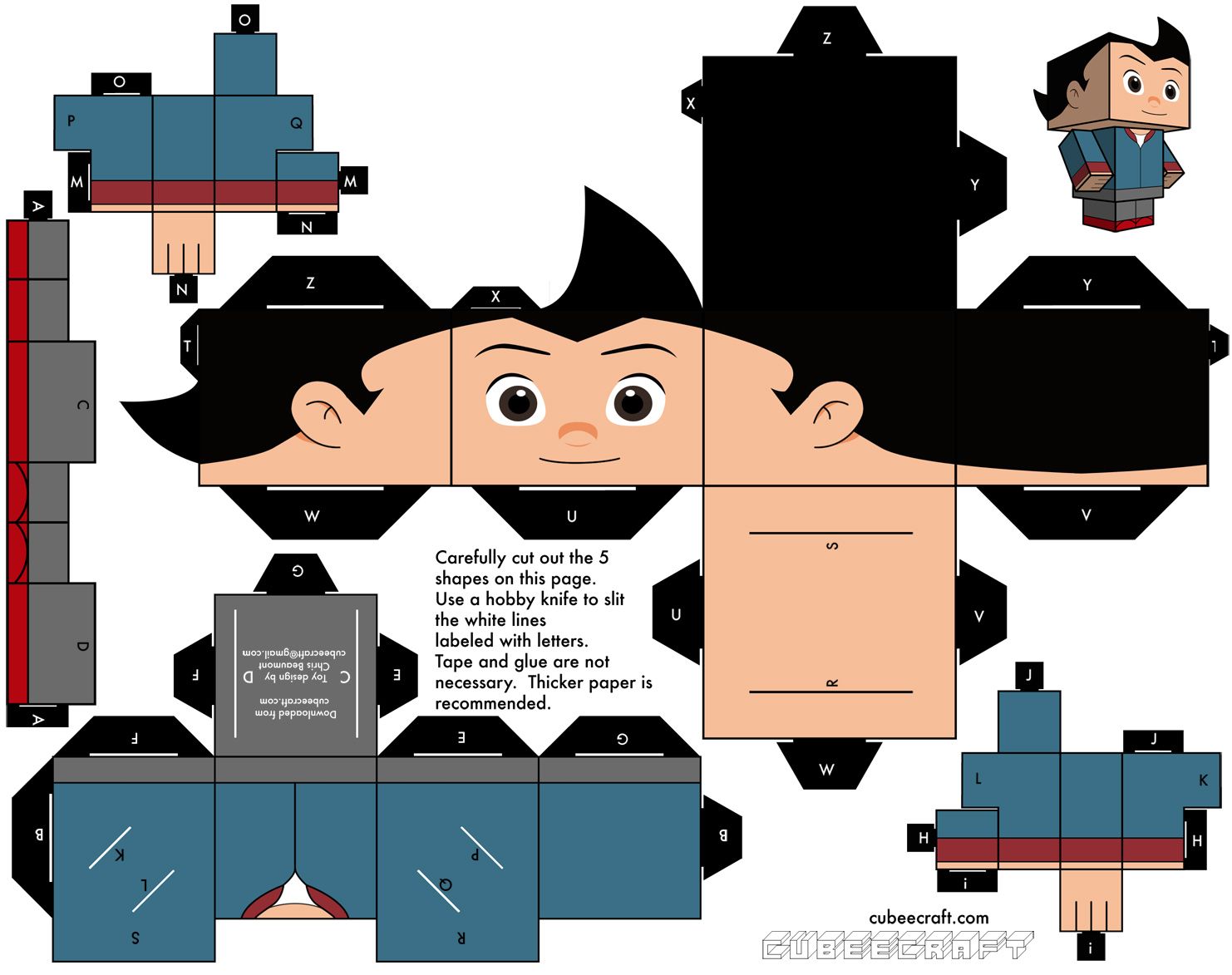 Detail Paper Toy Template Nomer 13